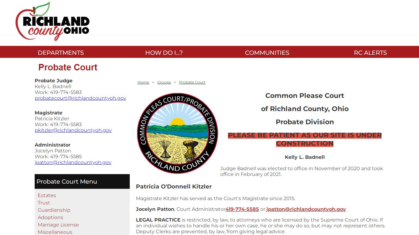Richland County Ohio - Probate Court